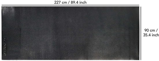 Tunturi Roeitrainer mat - Vloerbeschermer - Beschermmat - 227 x 90 x 0,4 cm - Zwart