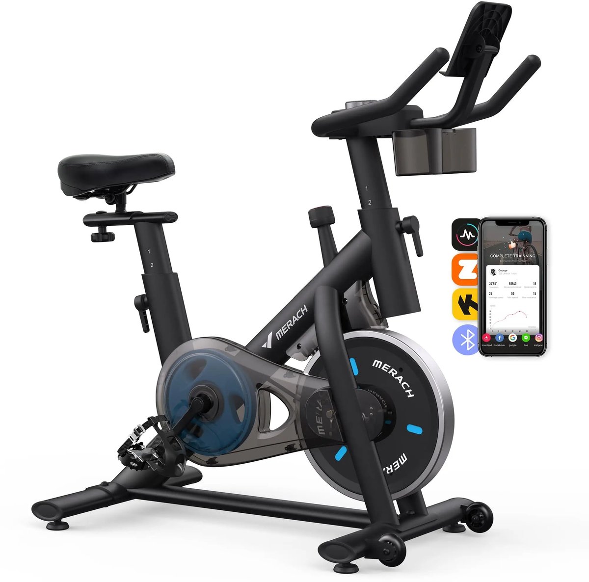 Hometrainer - Fitness Fiets - Led Display - Max 122kg -