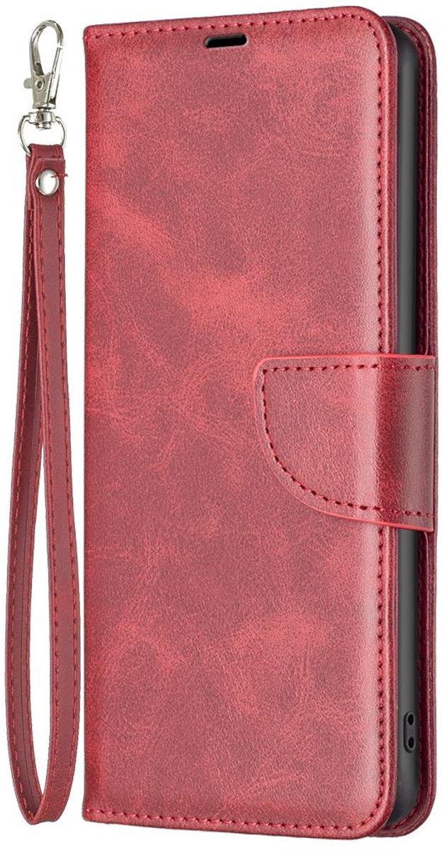 Mobigear Telefoonhoesje geschikt voor Motorola Moto G24 Hoesje | Mobigear Excellent Bookcase Portemonnee | Pasjeshouder voor 3 Pasjes | Telefoonhoesje voor Pinpas / OV Kaart / Rijbewijs - Rood