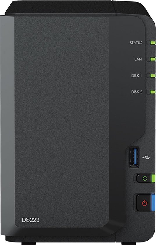 Synology DS223 NAS 2 Bay Con 20TB (2x10TB) WD Red Plus – Processore Quad-Core, 2GB RAM, DSM Incluso - 3