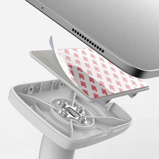 Bouncepad Click Tablet Houder en iPad Stand | Beveiligde Docking Station voor Zakelijk Gebruik en POS | Compatibel met alle Tablet en iPad Modellen | Wit