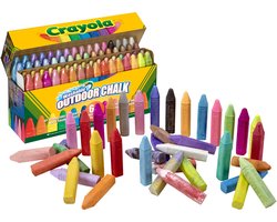 Crayola - Stoepkrijt - 64 Stuks Intense Kleuren - Gemakkelijk Te Wassen