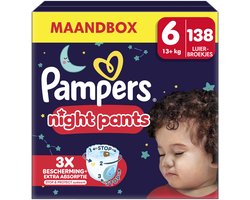 Pampers Night Pants Maat 6 (13kg+) - 138 luierbroekjes - Maandbox
