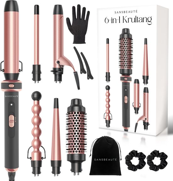 Sansbeauté® 6 in 1 Krultang met Klem