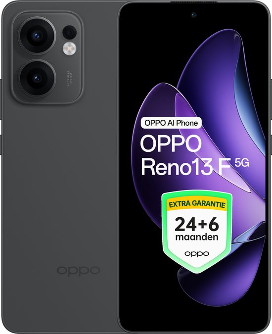 OPPO Reno13 F 5G - 8+256GB - 24+6 maanden extra garantie - Graphite Grey