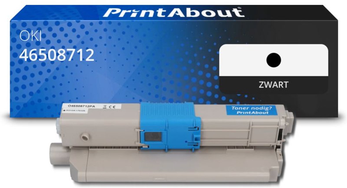PrintAbout Huismerk OKI 46508712 Toner Zwart