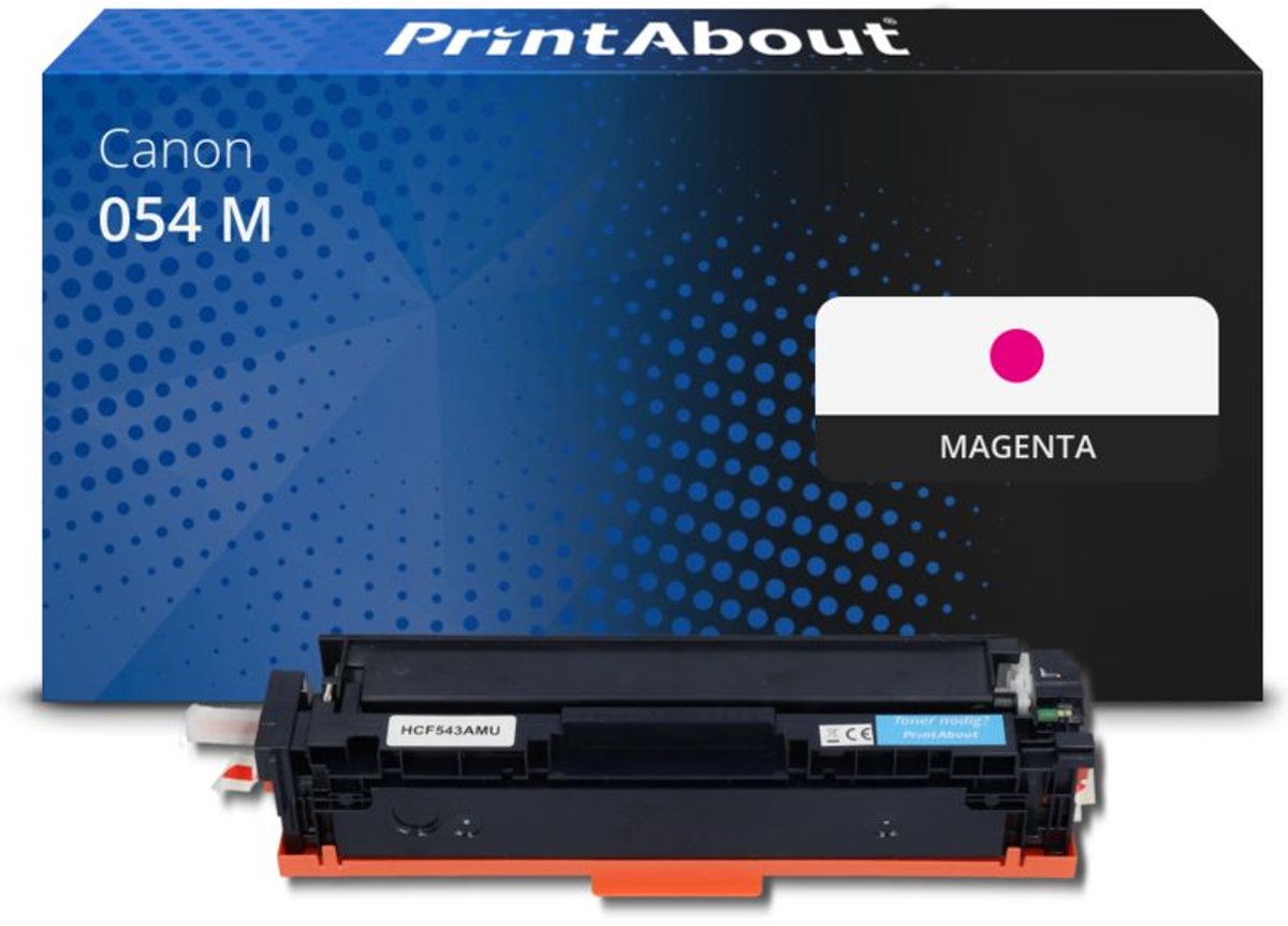 PrintAbout huismerk Toner 054 M Magenta geschikt voor Canon