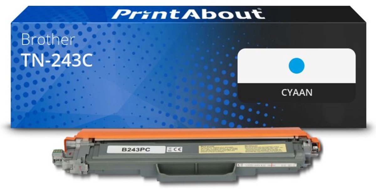 PrintAbout Huismerk Brother TN-243C Toner Cyaan