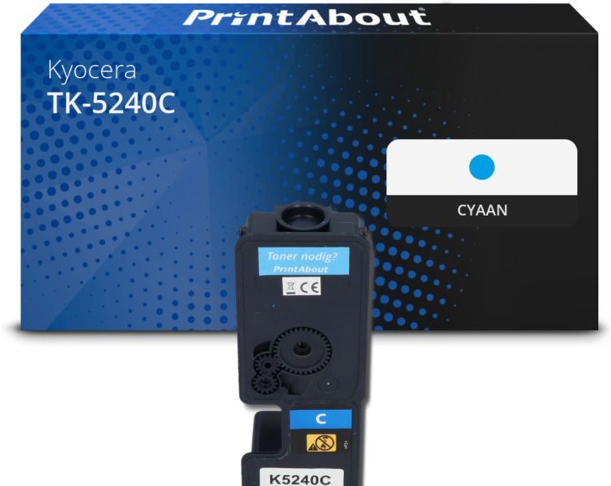 PrintAbout Huismerk Kyocera TK-5240C Toner Cyaan