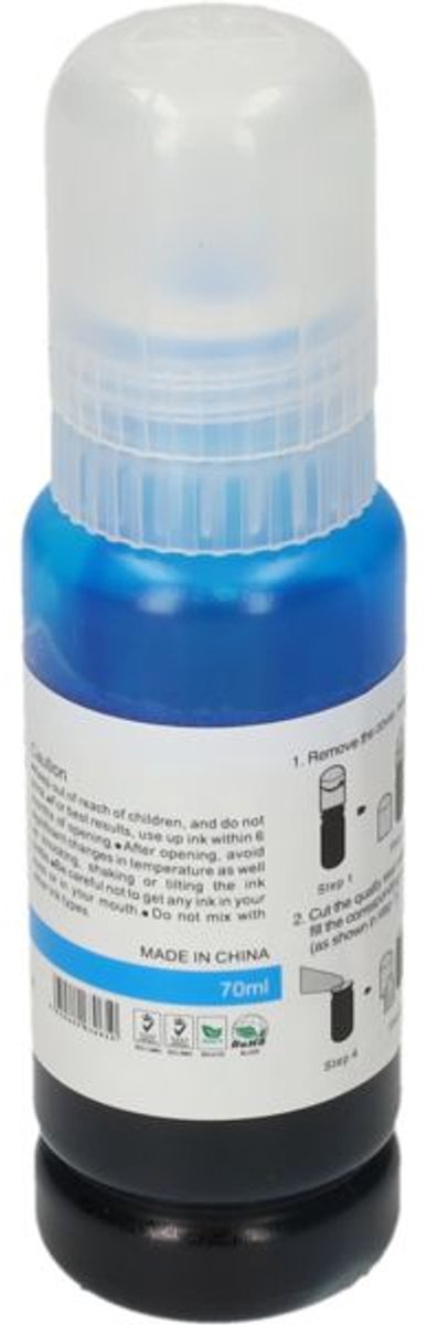 PrintAbout huismerk Inktcartridge T00R240 Cyaan geschikt voor Epson