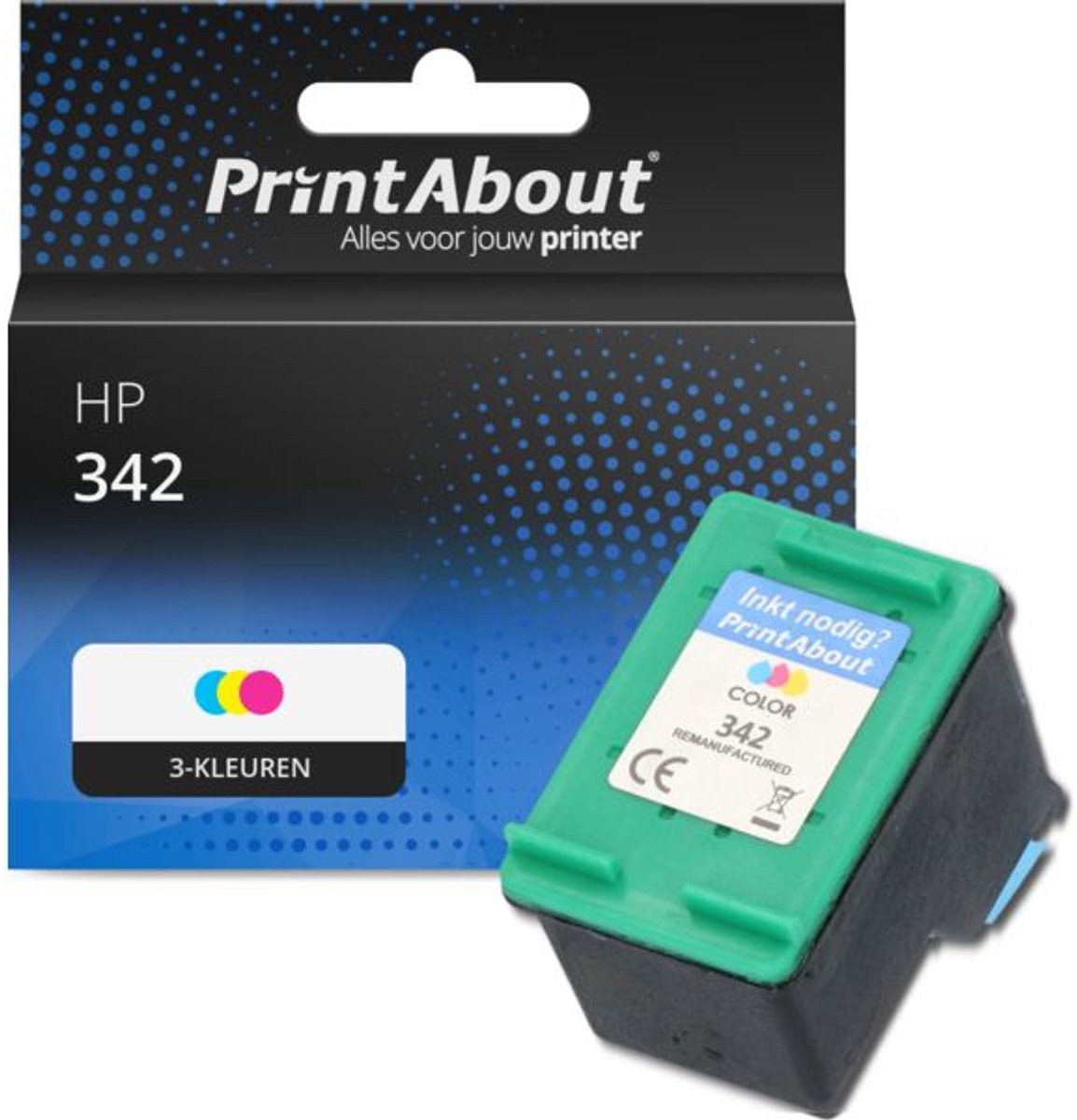 PrintAbout Huismerk HP 342 (C9361EE) Inktcartridge 3-kleuren