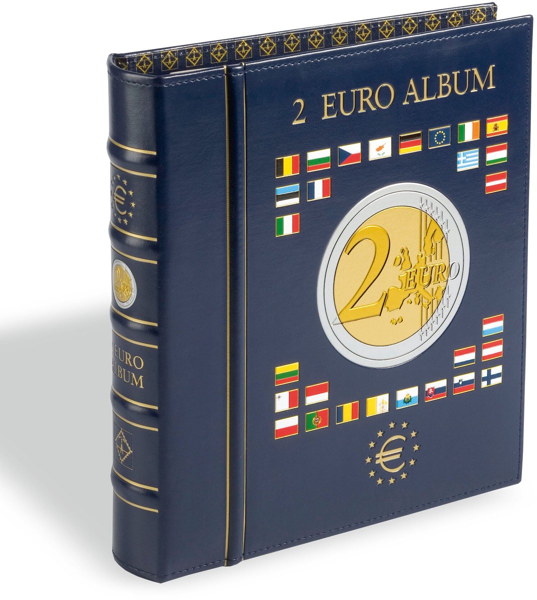 Vista Classic, Album (4 rings) 2 Euromunten - zonder inhoud, incl. cassette - Blauw - afm: 250 x 280 x 60 mm.