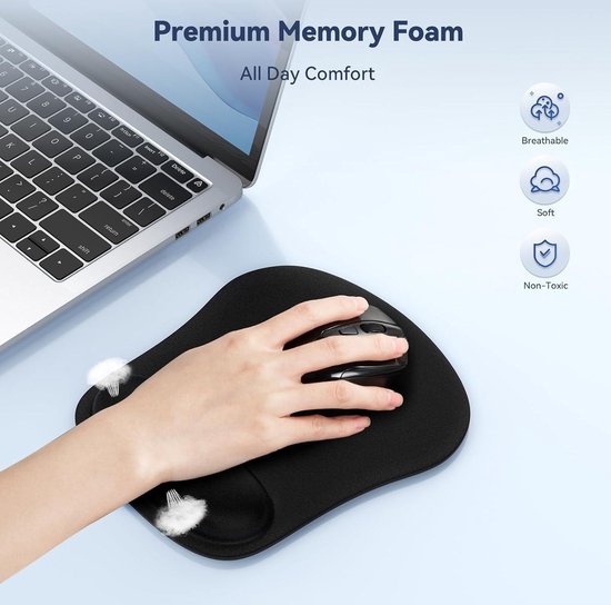 Ksriylm Schattige geruite ergonomische muismat, pijnverlichting