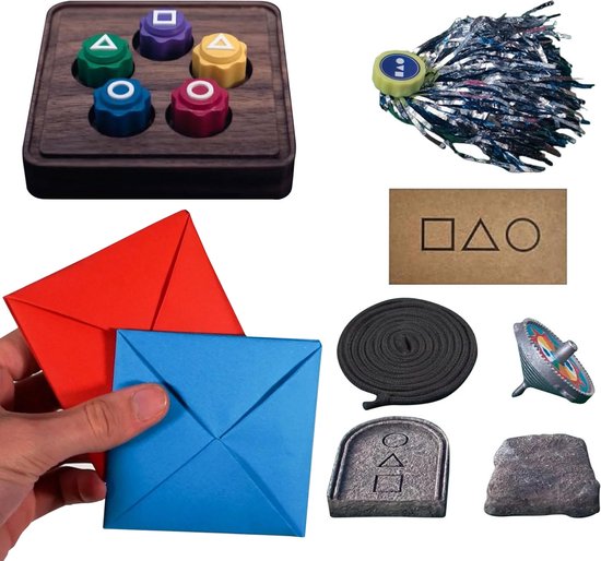 Gonggi Koreaans Speelset - 5 spellen - Ddakji - Montessori - Motoriek speelgoed - Gong gi dobbelstenen