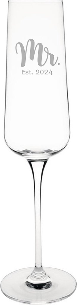 Gegraveerde Champagneglas 27cl Mr. Est. 2024