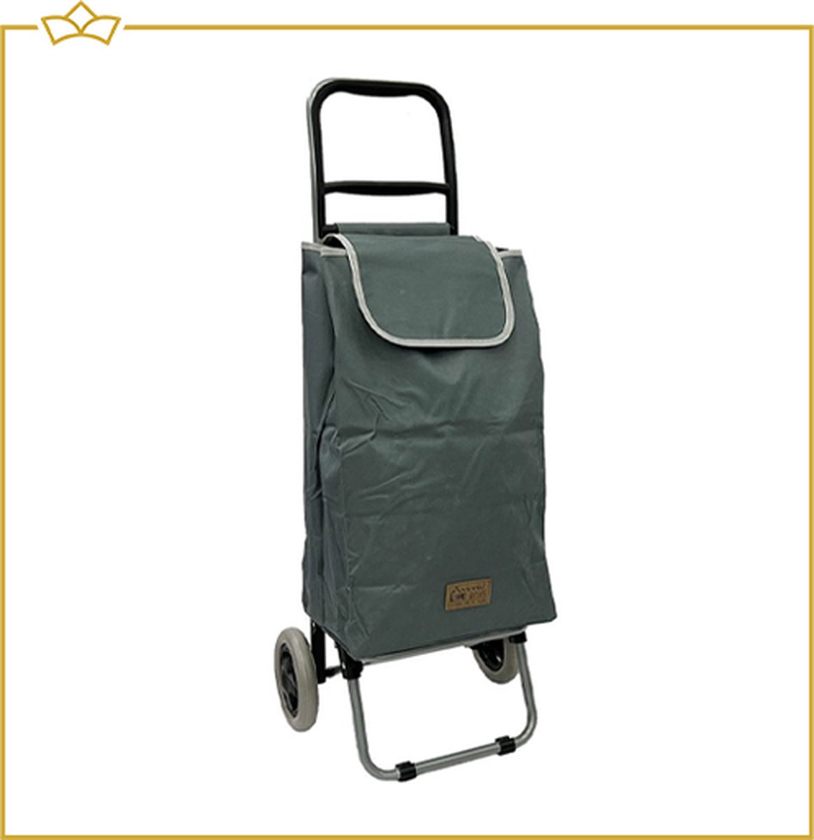 ATTREZZO® Boodschappentrolley - Grijs - Boodschappenwagen
