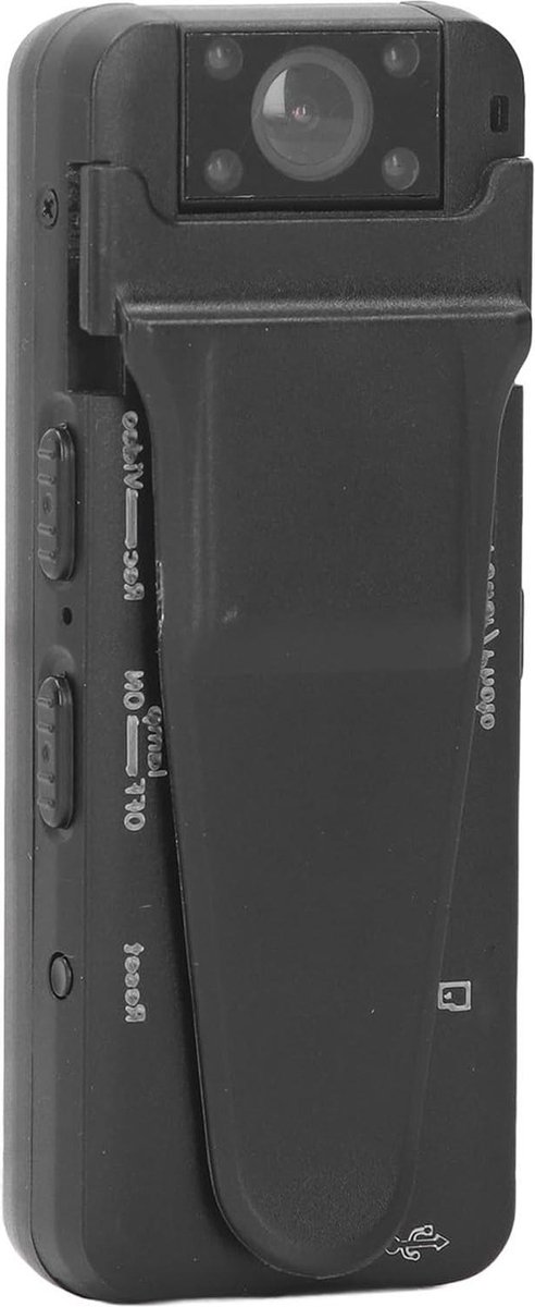 Spy Camera - Bewakingscamera Body Camera Video Recorder 128G 180 ° draaibare Wearable politie Body Cam met nachtzicht 1080P Mini Camera Camcorder voor sport rechtshandhaving bewaker