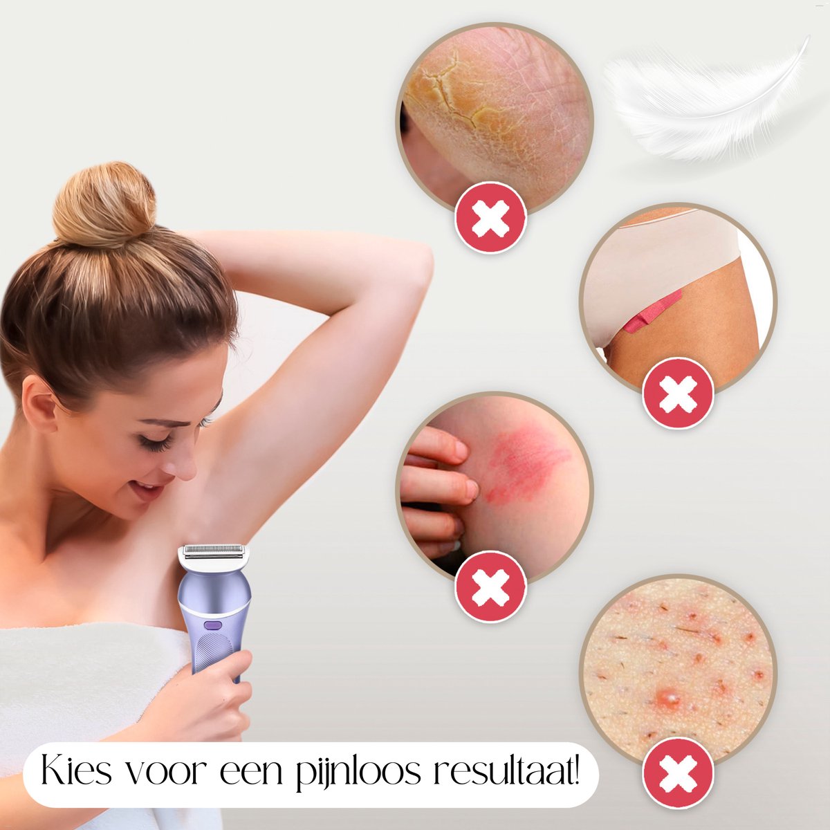 Sansbeauté® 7 in 1 Ladyshave voor Vrouwen - Gezicht - Oksels - Benen - Epilator - Trimmer voor Vrouwen & Dames - Bikinitrimmer Dames - Trimmer Vrouw Intiem - Scheerapparaat Vrouw thumbnail 6