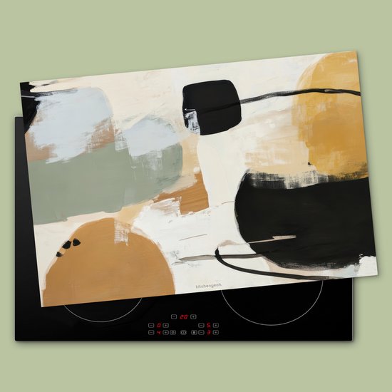 KitchenYeah® Protection plaque induction 74x48 cm - Peinture - Abstrait - Couleurs - Protege plaque de cuisson - Couvre plaque induction - Protecteur d'induction - Cuisine