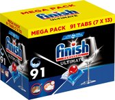 Bol.com Finish Ultimate All in One regular vaatwastabletten - 91 capsules aanbieding
