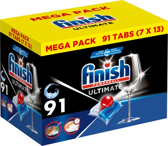 Tablettes pour lave-vaisselle Finish Ultimate All in One - 91 capsules