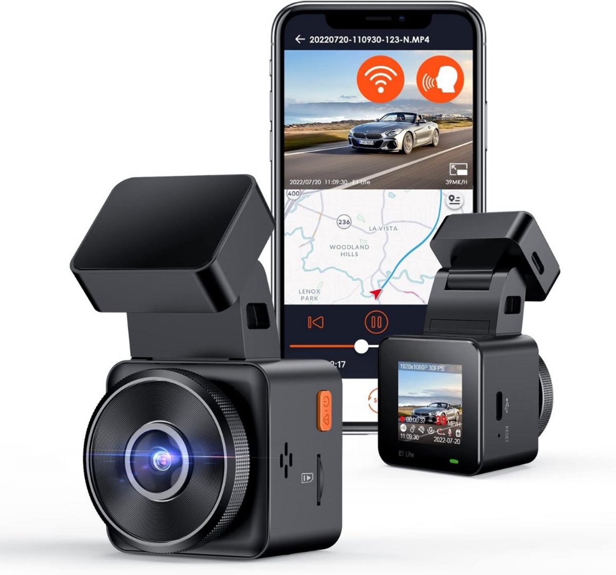 Dashcam - Daschcams - Auto - Camera - Vooruit - Achteruit - Video - Autobeveiliging - Parkeerbeveiliging - Recording - Dag en Nacht - Schadepreventie