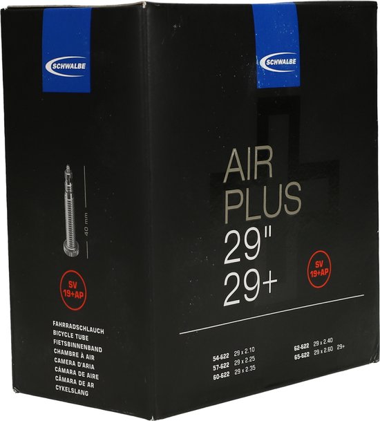 Schwalbe Binnenband SV19+AP - 19/19+ inch - 54/65-622 - 29 x 2.1-2.6 inch - 40 mm - FV/SV - Butyl rubber - Zwart van Schwalbe — afbeelding 5