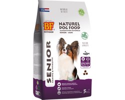 Hondenvoer BF Petfood - Senior Kleine Rassen - Tarwevrij, 5kg, Met Zalmolie en Glucosamine