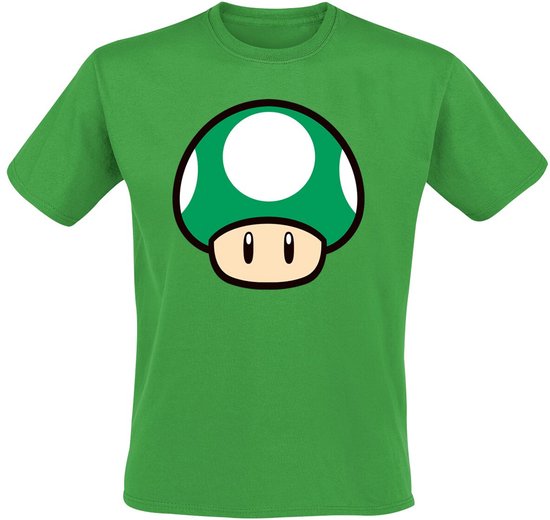 Super Mario Mushroom Heren T-shirt - groen - S
