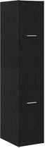 vidaXL - Armoire à pharmacie - 30x41x144,5 - cm - traité - bois - noir - couleur chêne