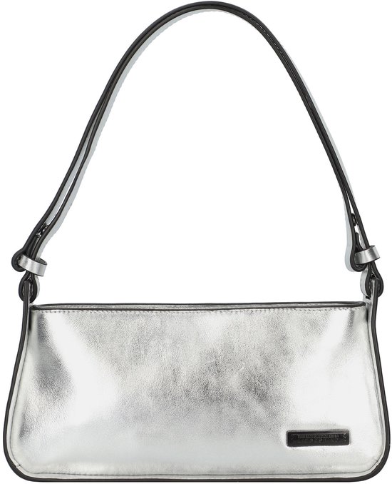 LIEBESKIND BERLIN Cuir Sac à épaule Franzis Silver Crossbody Bag Silver Argenté