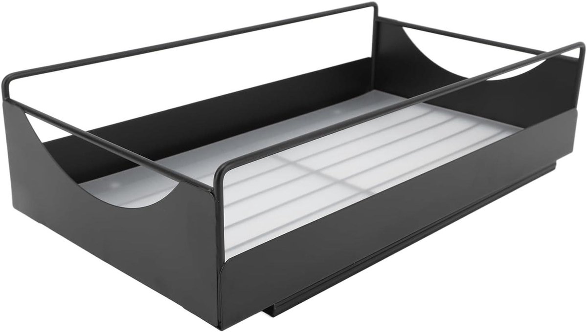 Uitschuifbare kastorganizer met planken en manden - 406 x 229 x 91 cm (zwart)