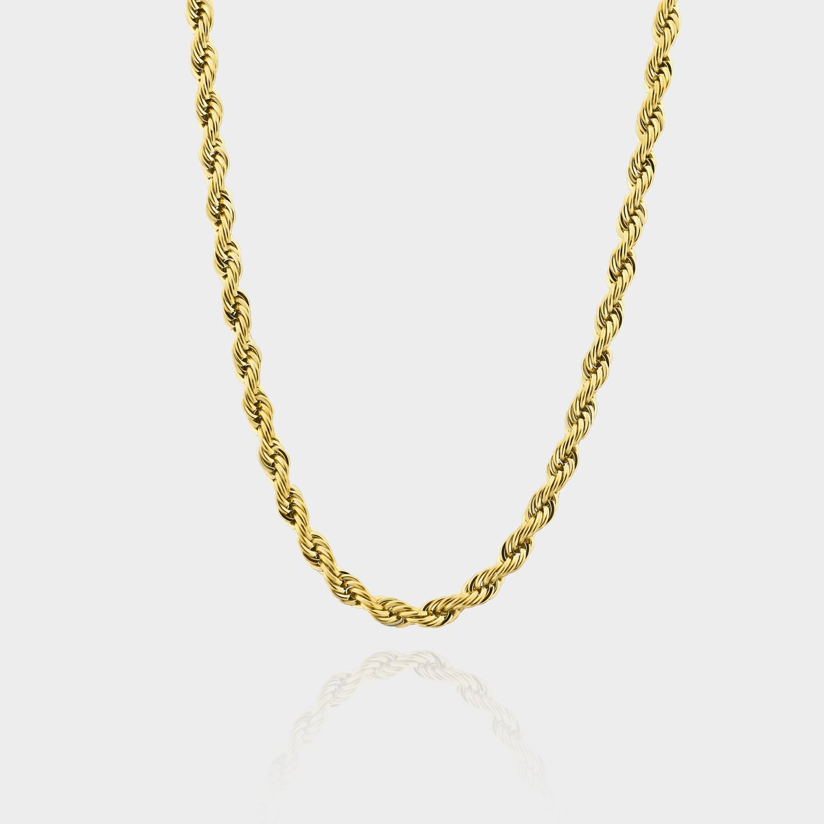 Rope Ketting 7 mm - Gouden Schakelketting - 60 cm lang - Ketting Heren - Olympus Jewelry