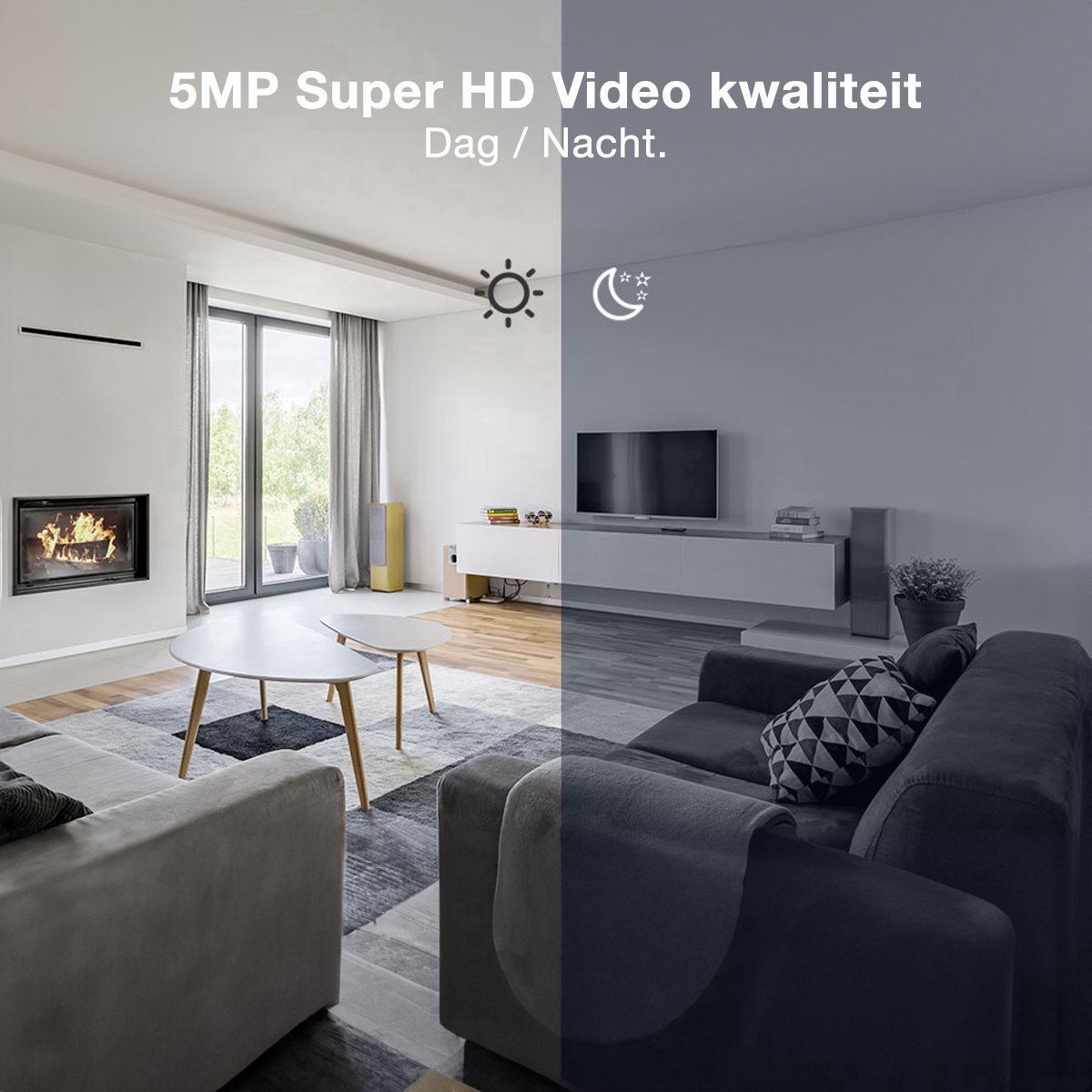 Foscam X5 Beveiligingscamera 5 MP Pan & Tilt Binnencamera - afbeelding 3