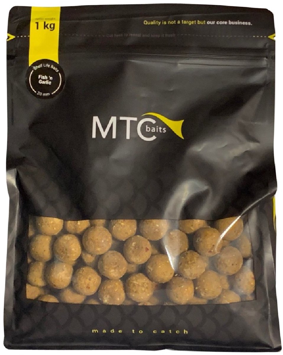 MTC Baits Fish 'n Garlic Boilies 16mm 1kg