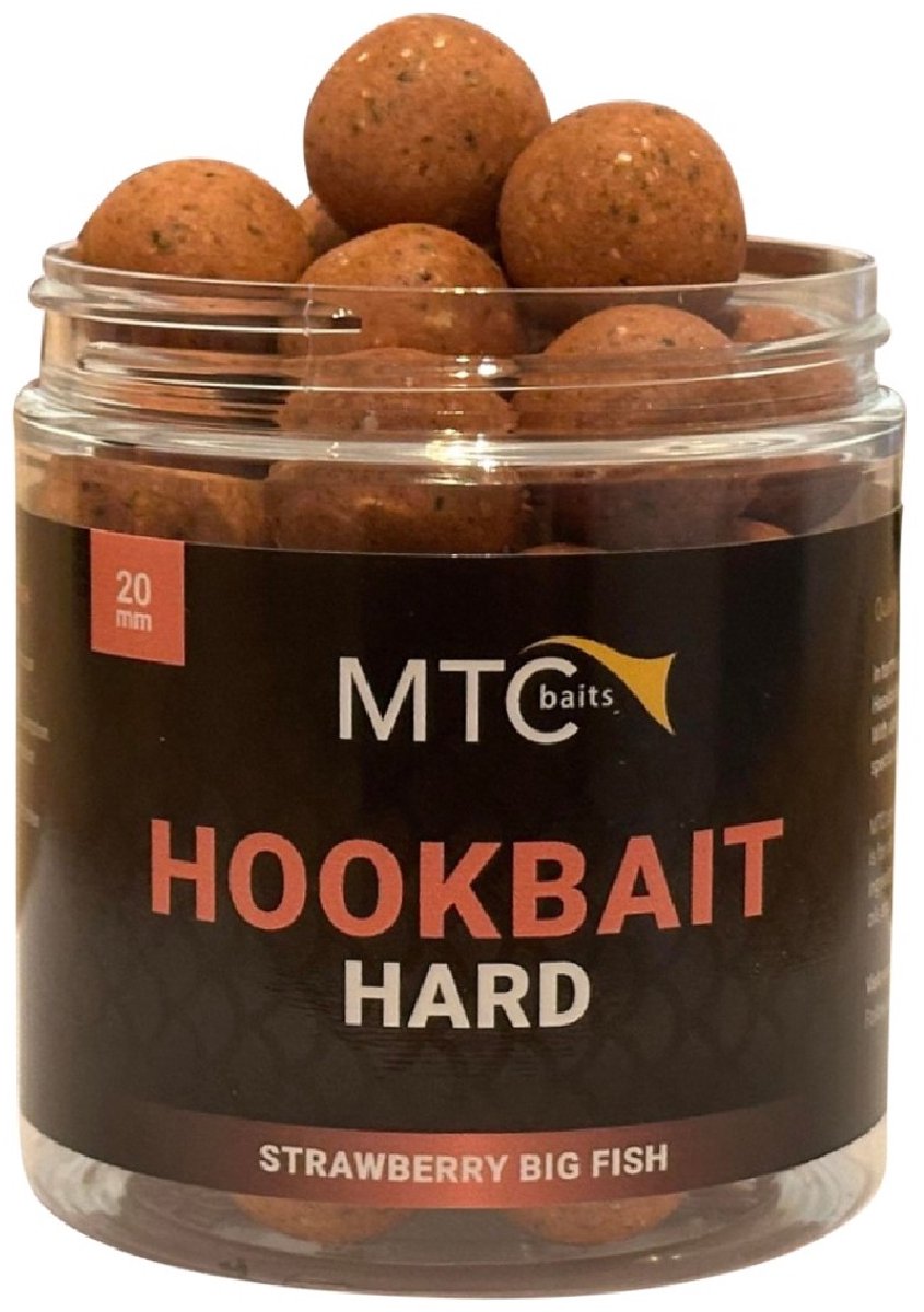 MTC Baits Strawberry Big Fish - Hard Hookbait - 20 mm
