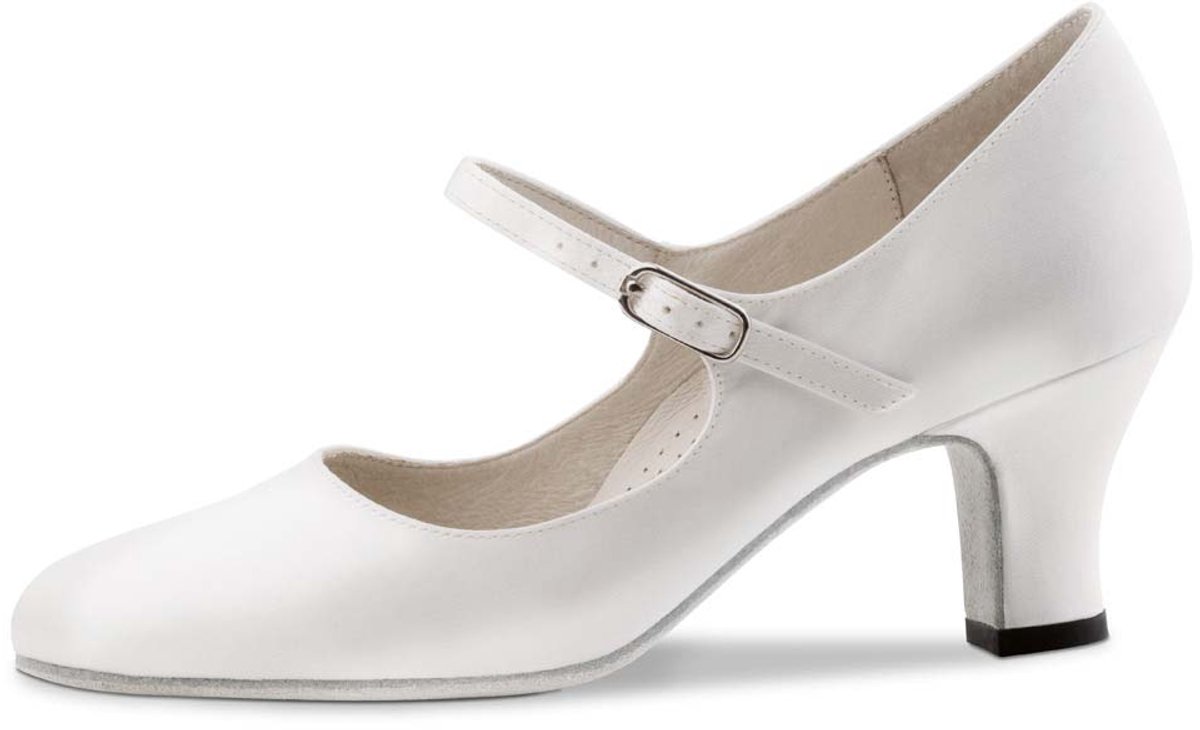 Werner Kern Ashley Dansschoenen Dames Wit Satijn - Bruidsschoenen - Suede zool - Bridal - Dichte dansschoen - Werner Kern Bridal - 41 1/3