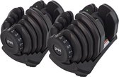 PH Fitness Verstelbare Dumbbells Set 40KG - 2 STUKS - Verstelbare Smart Dumbbells - Halterset voor Home Gym - Adjustable Dumbells van 5kg tot 40 kg - Complete Gewichten Set van 17 Dumbbells in één!