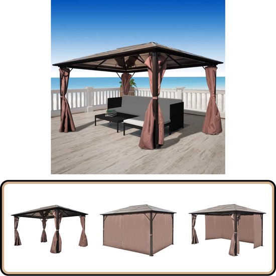 Pure Garden Parasol De Terrasse Avec Auvent Ventilé – Parasol D