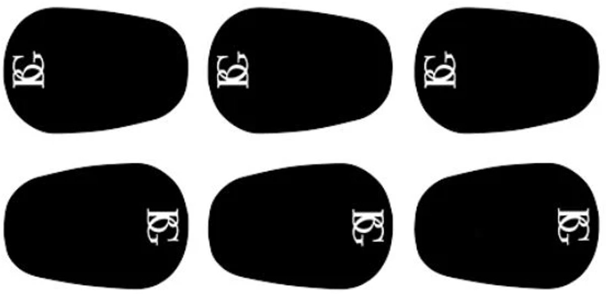 BG A10-L mondstukplakkers - 0.8 mm - 6 stuks - zwart