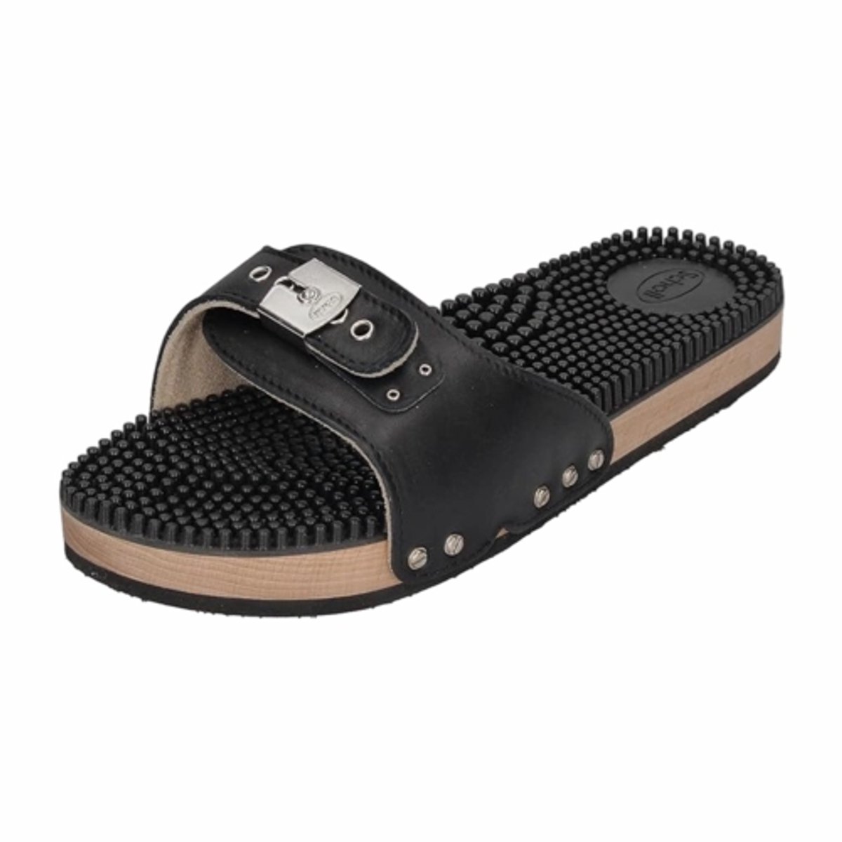 Scholl Slipper Women Pescura Flat Massage Black