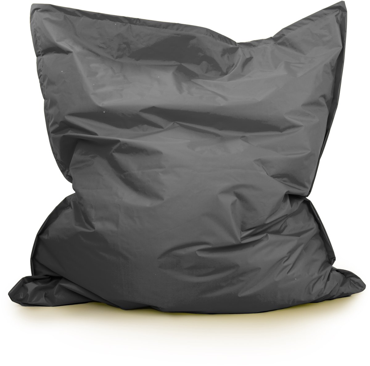 Drop & Sit groot formaat zitzak/zitkussen - robuust nylon - antraciet - 130 X 150 cm - voor binnen en buiten