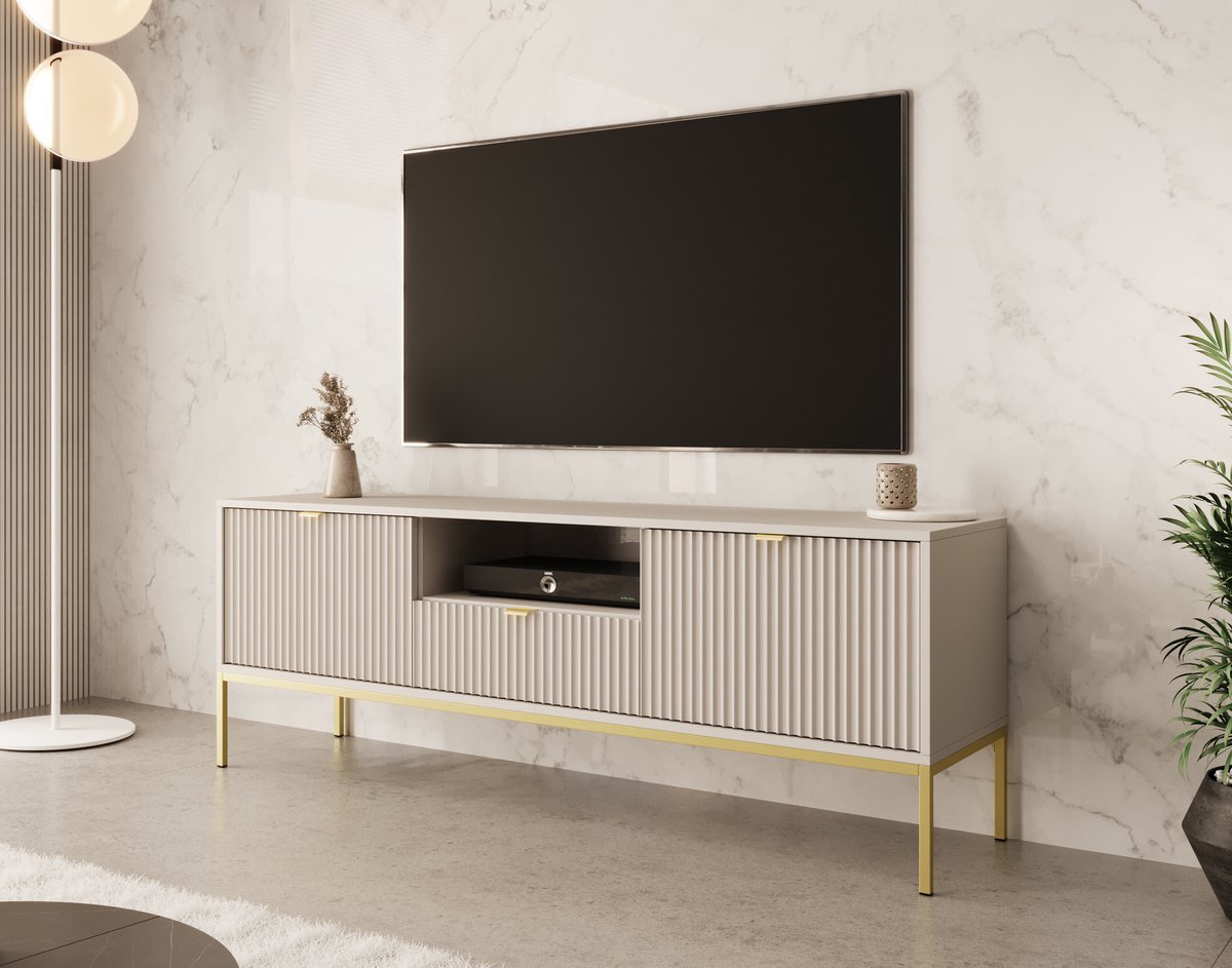 MEUBELLA TV-Meubel Navil 2 - Beige - 154 cm