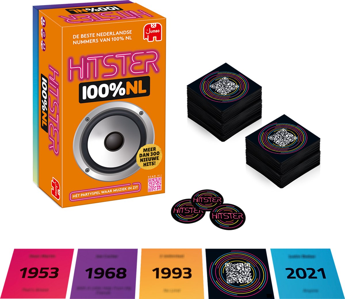 Jumbo - Hitster 100% NL- Nederlandstalig Partyspel - Actiespel — afbeelding 3