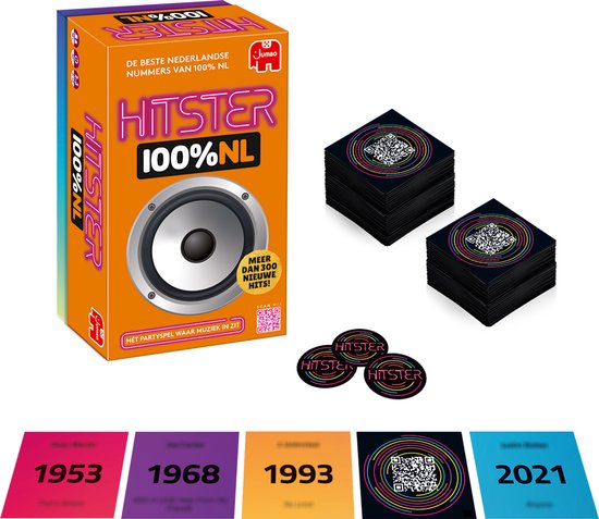 Jumbo - Hitster 100% NL- Nederlandstalig Partyspel - Actiespel