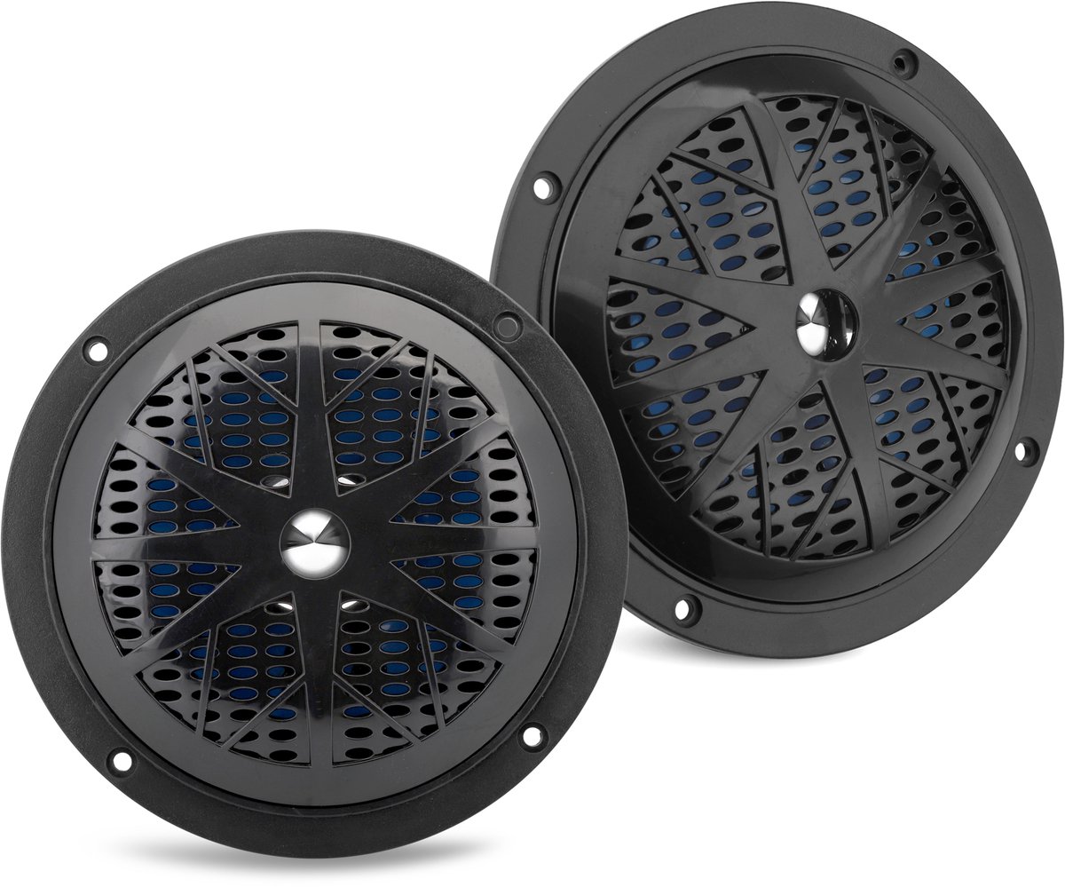 Pyle Marine Luidsprekers - 2-weg Waterdicht en Weerbestendig Speakers-Buitenluidsprekers- Maritieme Luidsprekers- 100 Watt - 1 Paar - Zwart