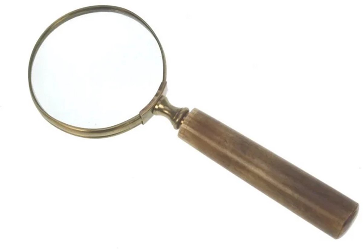 Magnifier handle brown 19,5x7,5x2,5cm