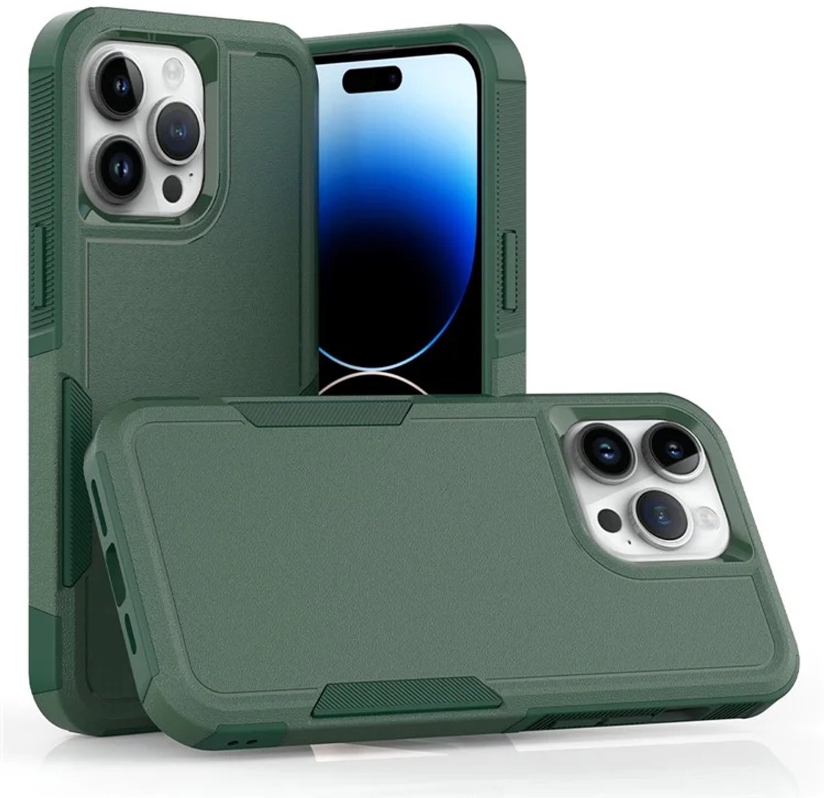Cityhoesje – iPhone 15 Pro Max – Anti-drop – BackCover – Groen