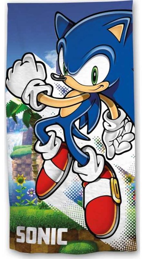 Sonic The Hedgehog Badetuch – 70x140 Cm, 100% Baumwolle, Offiziell Lizenziert, Waschbar Bis 40°C
