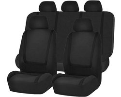 Joiride - Autostoelhoezen - Stoelhoes Auto - Autostoelhoezen voor Auto - Auto Stoelhoezen - Autostoelbeschermer - 9-Delig - Zwart - CARFIT